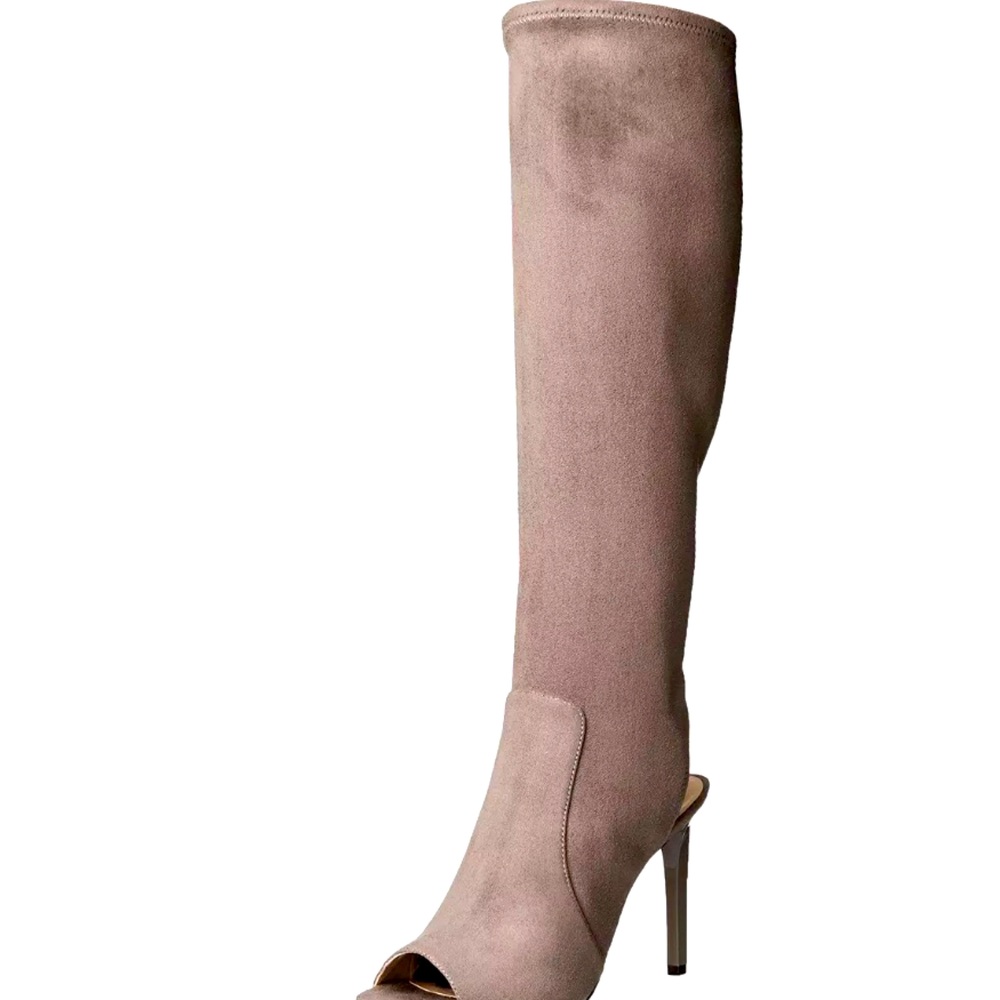 Nine West Gray  Boot “Lettie Peep Toe Boot”